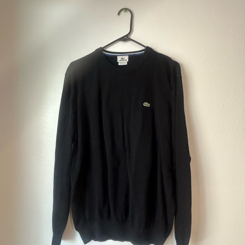 Lacoste Men's Classic Black Crewneck Sweater
